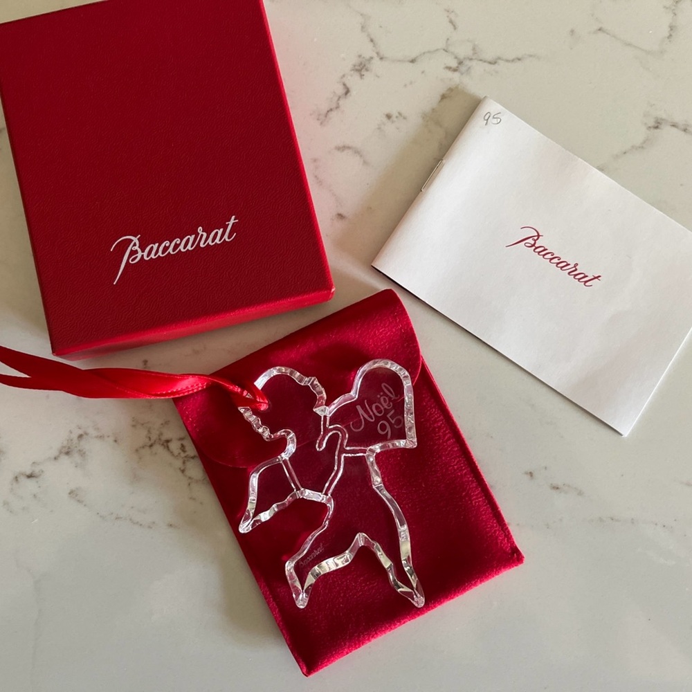 Baccarat 1995 Crystal Christmas Ornament
